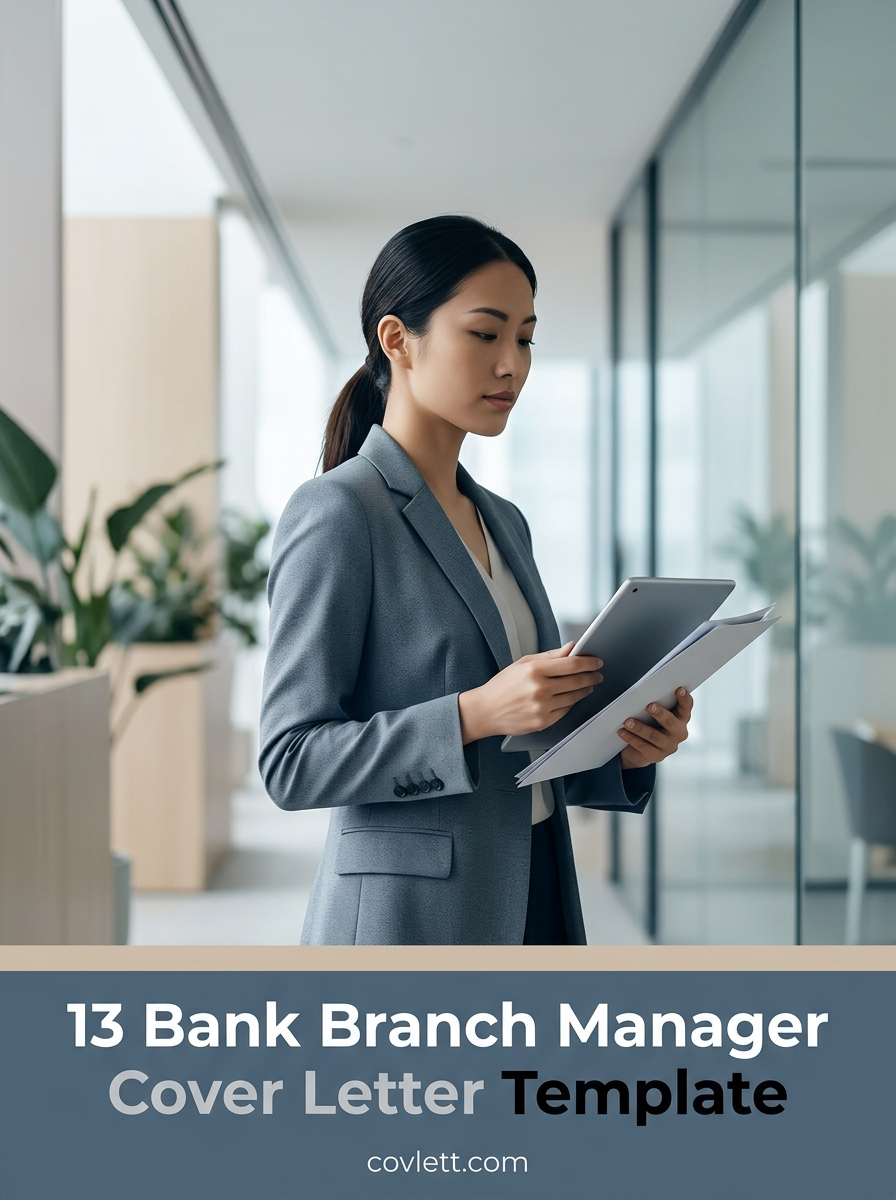 Professional Bank Branch Manager Cover Letter Template for Leadership Results