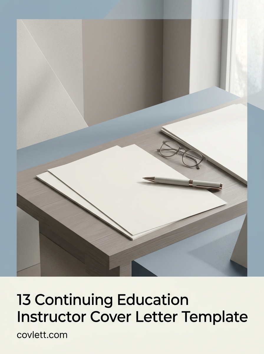 Continuing Education Instructor Cover Letter Template - Professional Career Advancement Guide