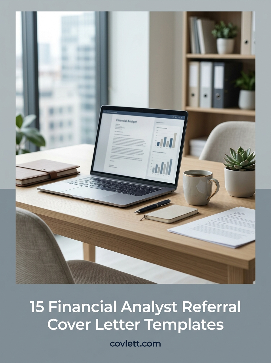 Financial Analyst Referral Cover Letter Template that Leverages Professional Connections