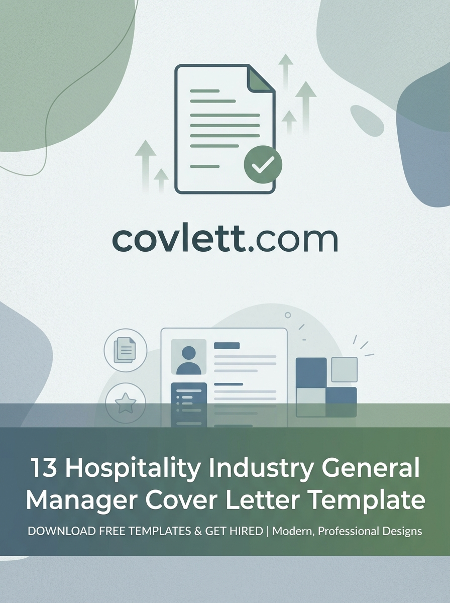 Strategic Hospitality General Manager Cover Letter Template for Leadership Results