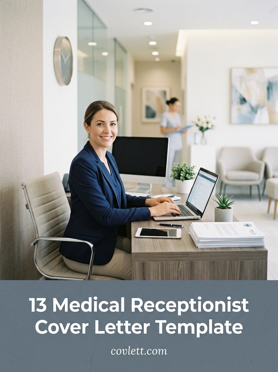 Professional Medical Receptionist Cover Letter Template for Healthcare Excellence