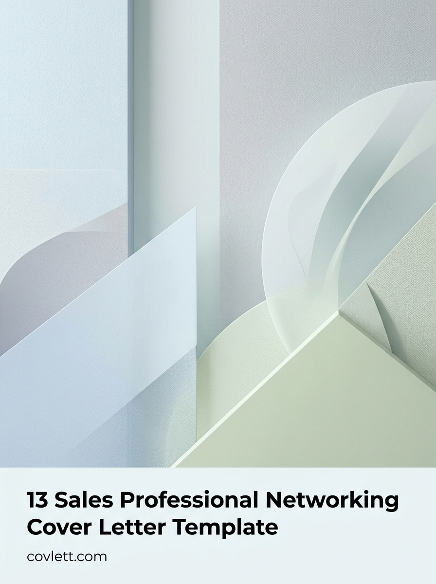 Strategic Sales Networking Cover Letter Template for High-Value Connections
