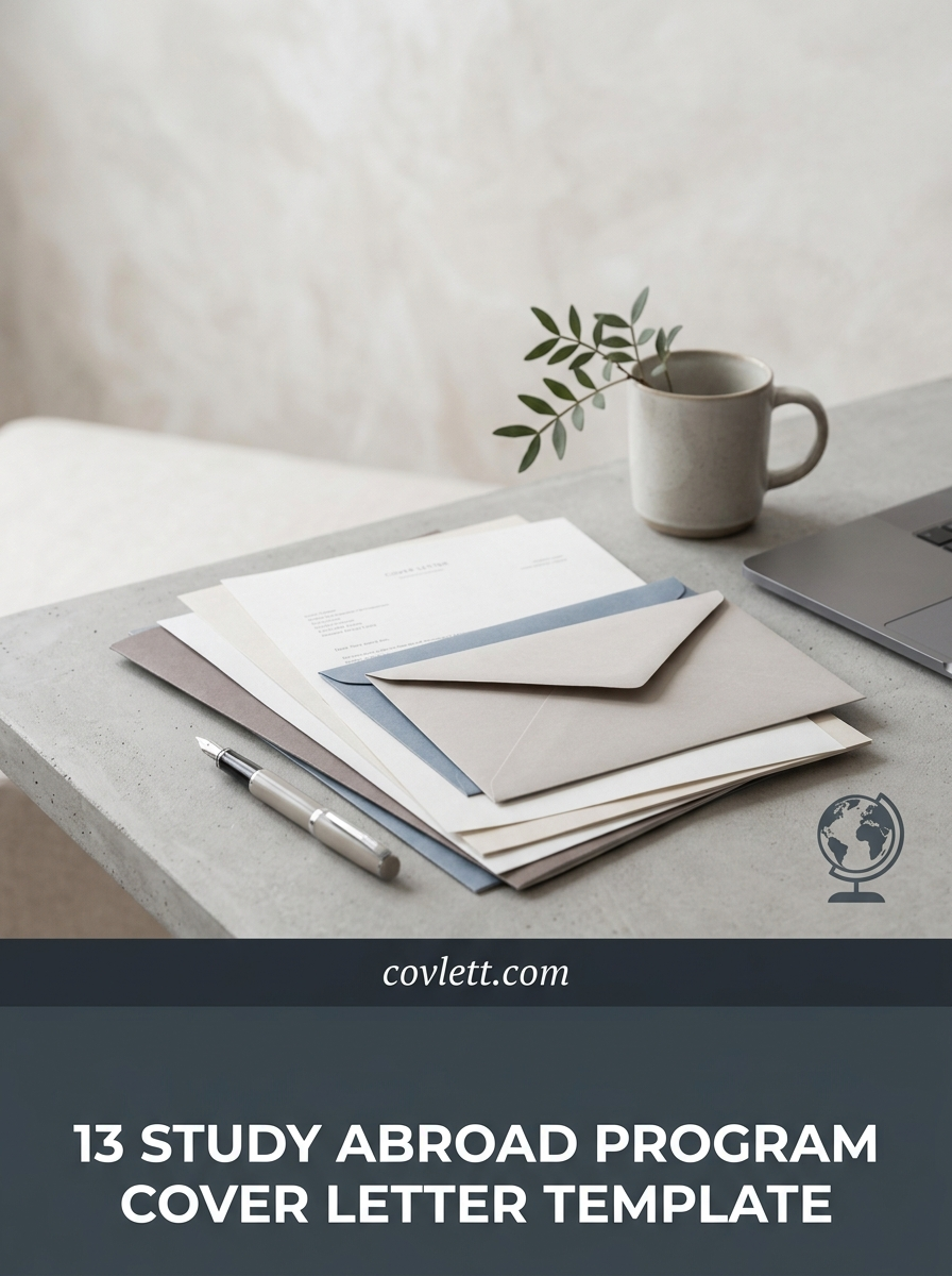 Study Abroad Cover Letter Template - Global Academic Admission success