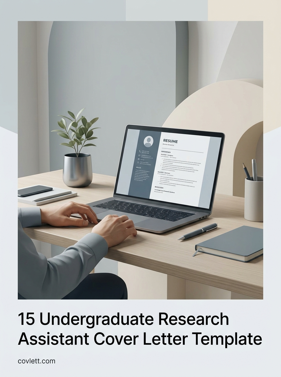 Academic Research Assistant Cover Letter Template for Undergraduate Success