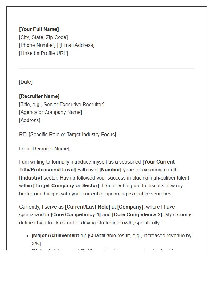 Strategic Recruiter Introduction Cover Letter Template