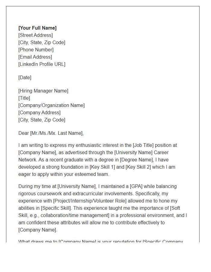 First Job Application Cover Letter Template University Network