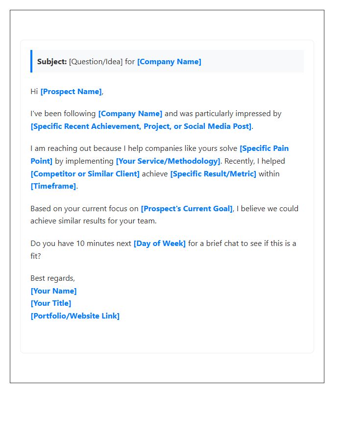 Cold Email Client Acquisition Cover Letter Template