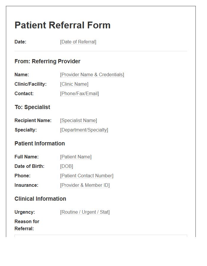 Patient Referral Cover Letter Template For Specialists
