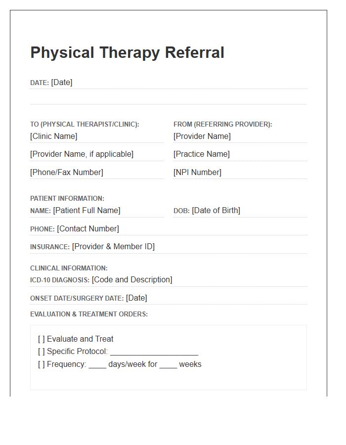 Physical Therapy Referral Cover Letter Template