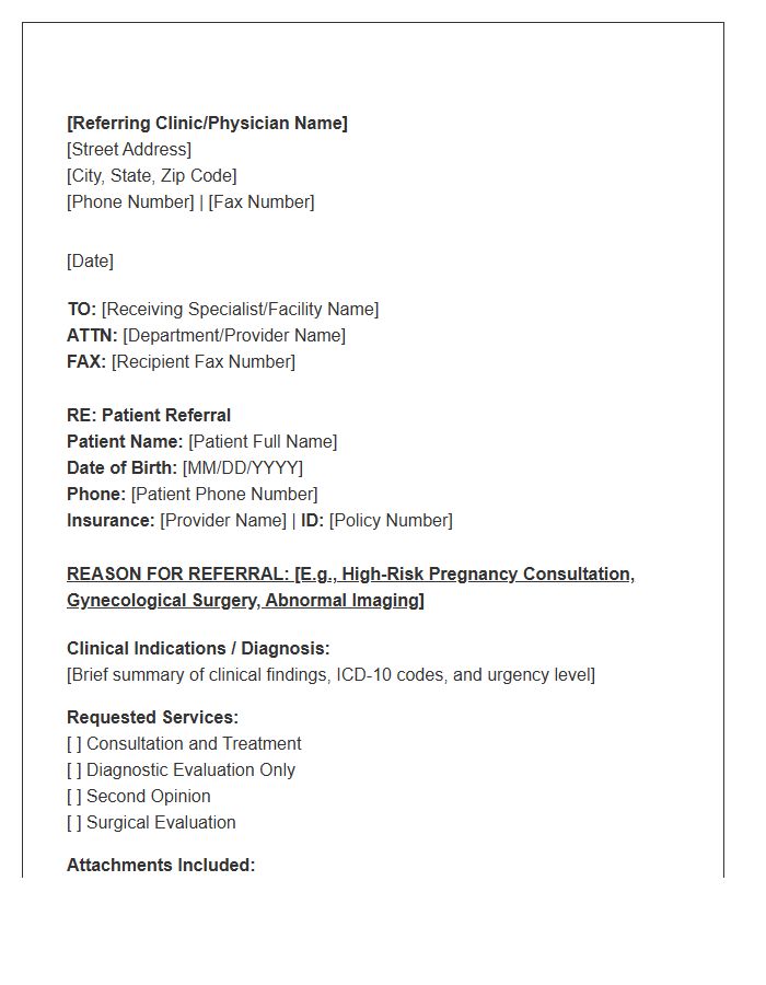 OBGYN Medical Assistant Referral Cover Letter Template