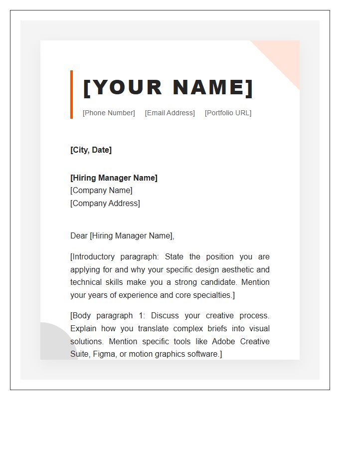 Geometric Style Graphic Designer Cover Letter Template